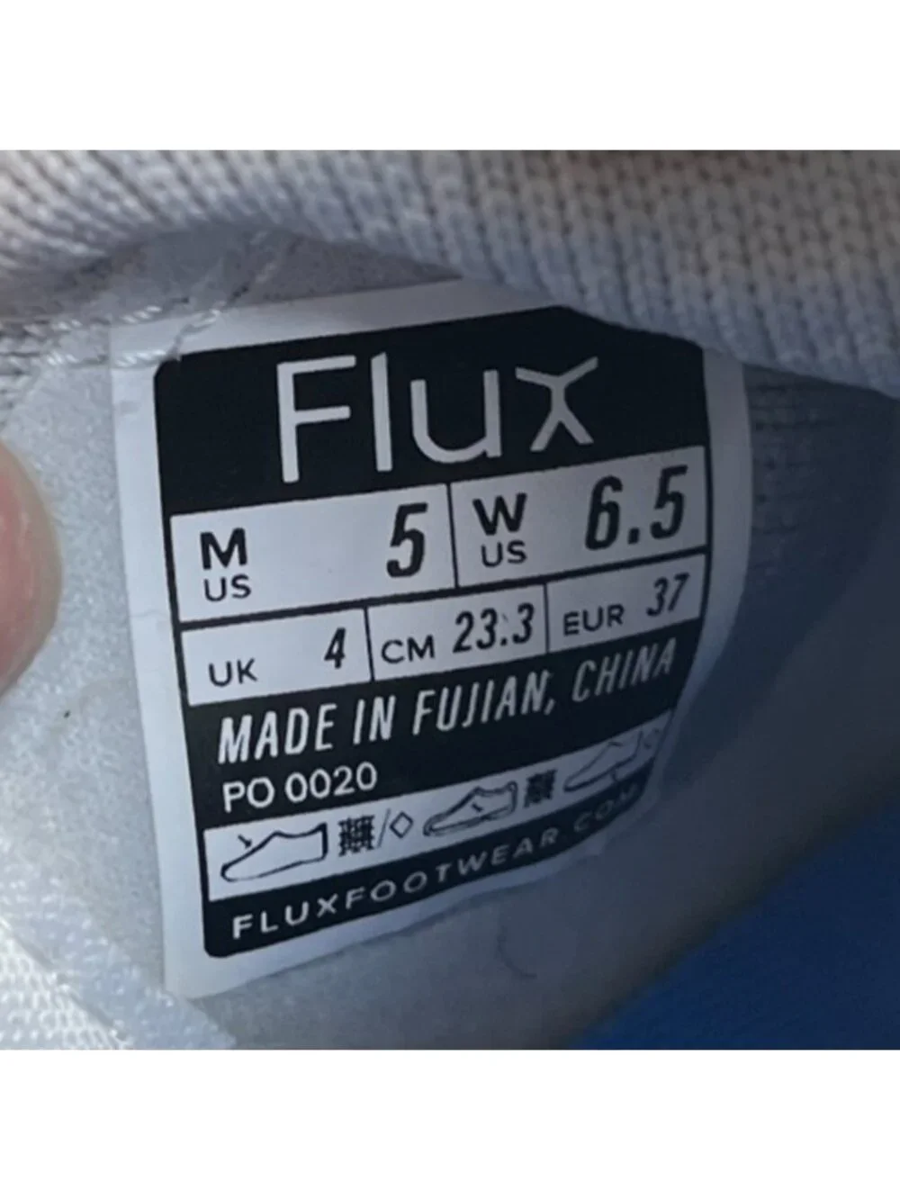 Flux Adapt Runner White Gum Womens Size 6.5 Running Athletic Walking Knit Shoes